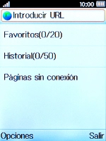 Pulsa la tecla de selección izquierda.