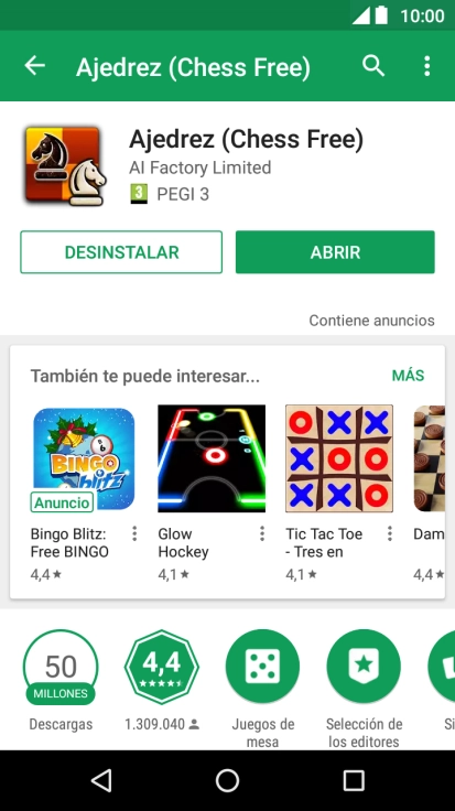 Pulsa la tecla de inicio para terminar y regresar a la pantalla de inicio.