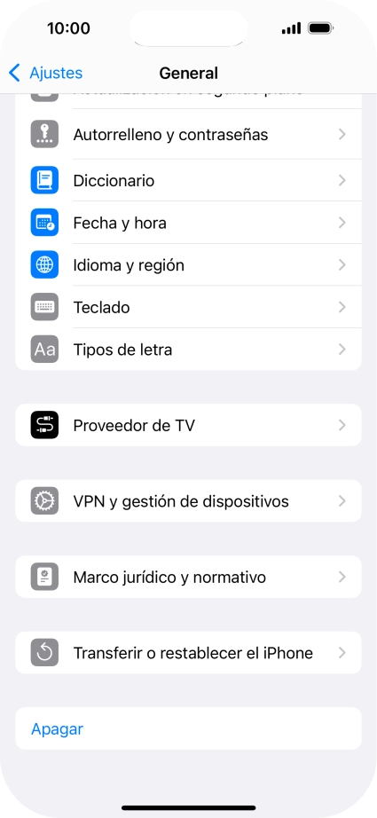 Pulsa Fecha y hora.