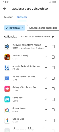 Pulsa la app deseada.
