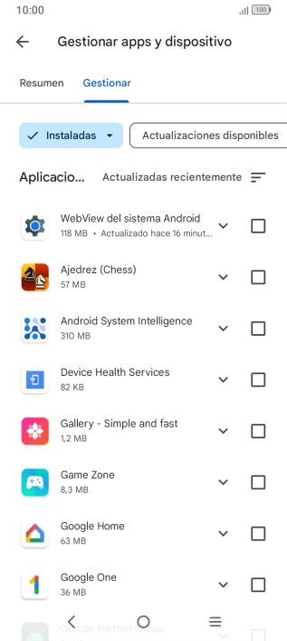 Pulsa la app deseada.