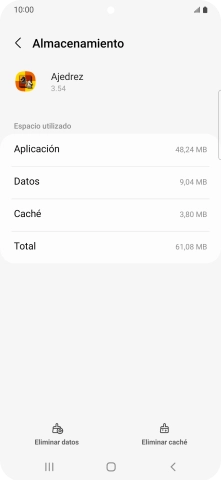 Pulsa Eliminar caché.