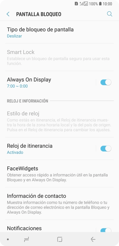 Pulsa Tipo de bloqueo de pantalla.
