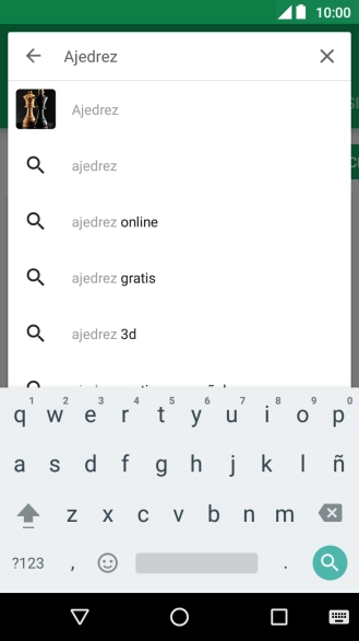 Introduce el nombre del tema o de la app y pulsa el icono de búsqueda.