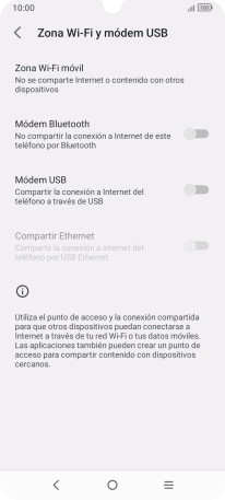 Pulsa Zona Wi-Fi móvil.