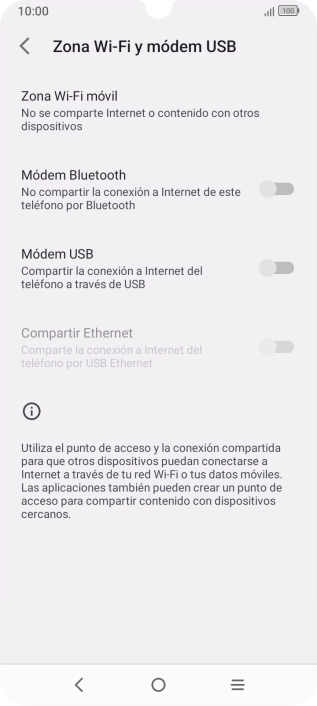 Pulsa Zona Wi-Fi móvil.