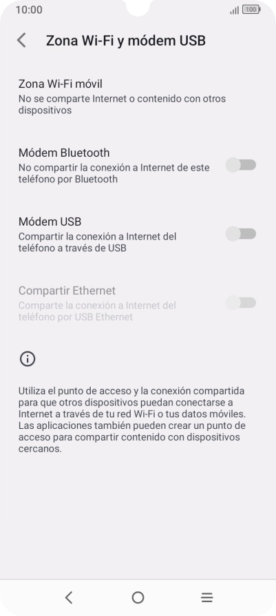 Pulsa Zona Wi-Fi móvil.