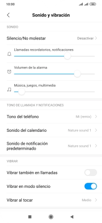 Pulsa Tono del teléfono.