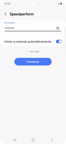 Introduce la contraseña de la red wifi y pulsa Conectar.