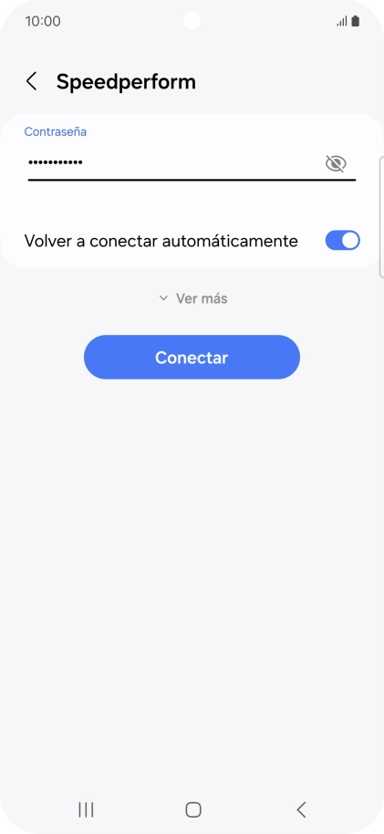 Introduce la contraseña de la red wifi y pulsa Conectar.