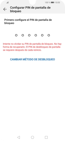 Pulsa CAMBIAR MÉTODO DE DESBLOQUEO.