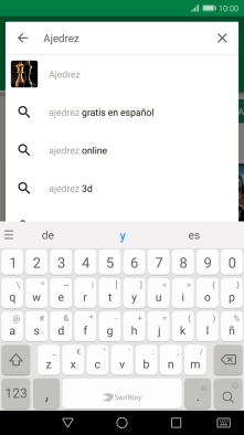 Introduce el nombre del tema o de la app y pulsa el icono de búsqueda.