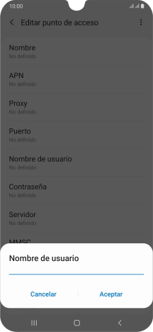 Introduce wap@wap y pulsa Aceptar.
