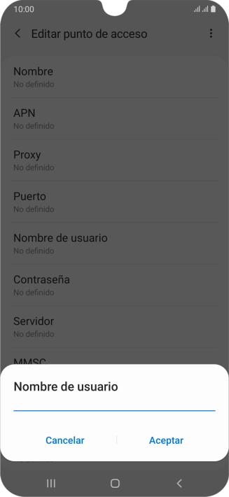Introduce wap@wap y pulsa Aceptar.