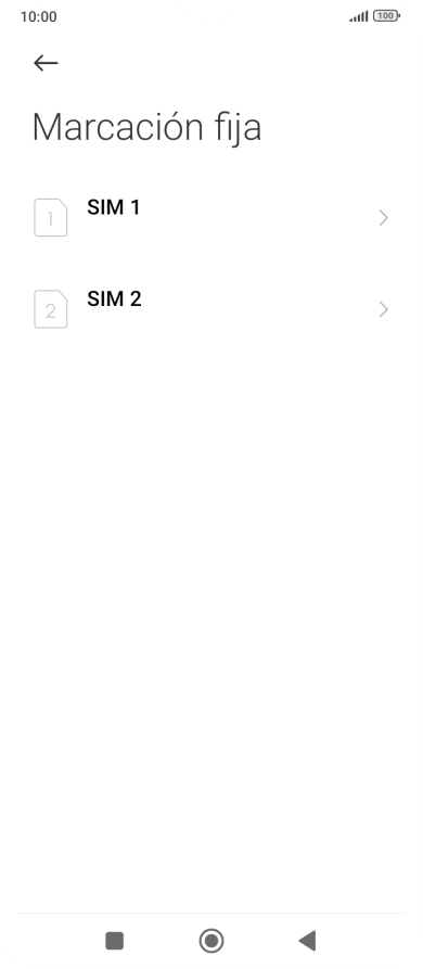 Pulsa la tarjeta SIM deseada.