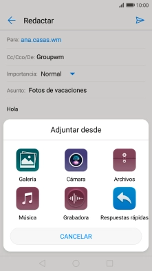 Pulsa Archivos y desplázate a la carpeta deseada.