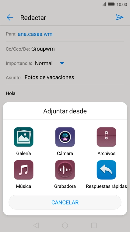 Pulsa Archivos y desplázate a la carpeta deseada.