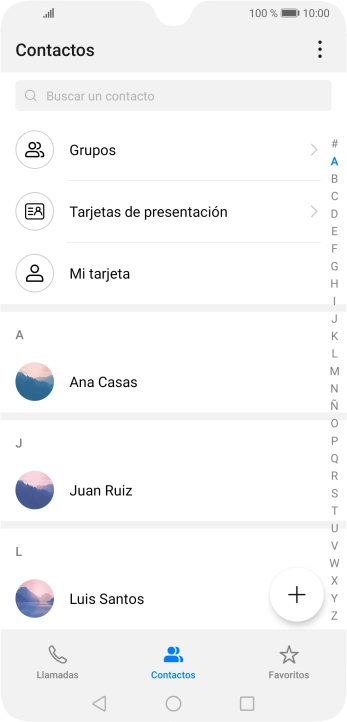 Pulsa el contacto deseado.