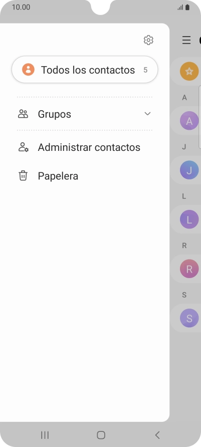 Pulsa Administrar contactos.