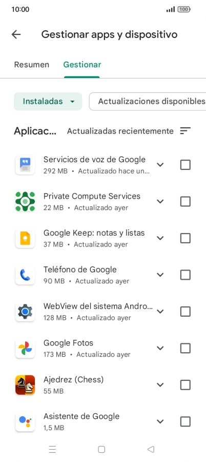 Pulsa la app deseada.