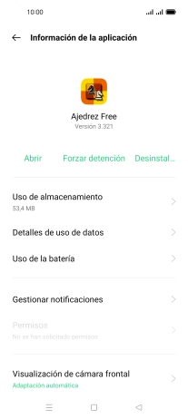 Pulsa Uso de almacenamiento.