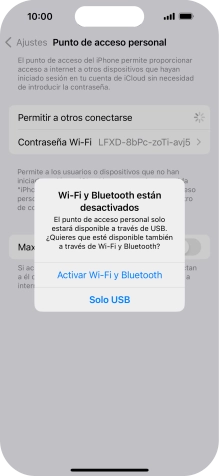 Si el wifi está desactivado, pulsa Activar Wi-Fi y Bluetooth.