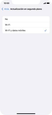 Para desactivar la actualización de apps en ejecución, pulsa No.