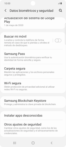 Pulsa Otros ajustes de seguridad.