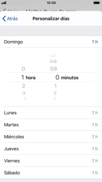 Selecciona el límite de tiempo deseado.
