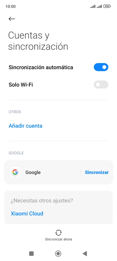 Pulsa Añadir cuenta.