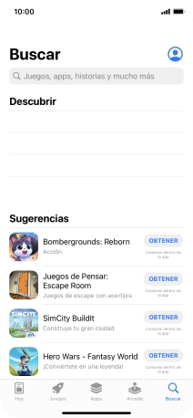 Pulsa en el campo de búsqueda e introduce el nombre o el tema de la app deseada.