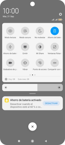 Pulsa la tecla de inicio para terminar y regresar a la pantalla de inicio.