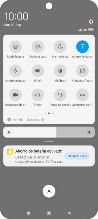 Pulsa la tecla de inicio para terminar y regresar a la pantalla de inicio.