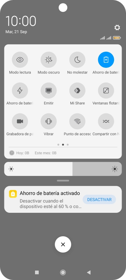 Pulsa la tecla de inicio para terminar y regresar a la pantalla de inicio.