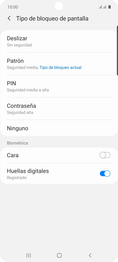 Pulsa Ninguno.