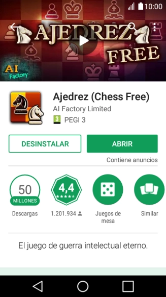 Pulsa DESINSTALAR.
