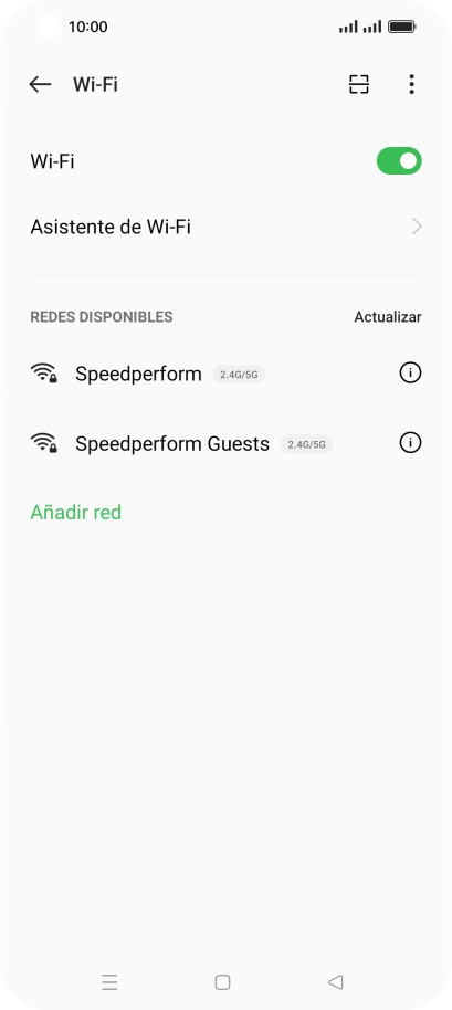 Pulsa Asistente de Wi-Fi.