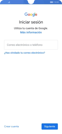 Si no tienes una cuenta de Google, pulsa Crear cuenta y sigue las indicaciones de la pantalla para ver cómo crear una cuenta nueva.