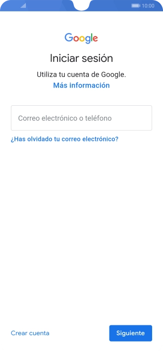 Si no tienes una cuenta de Google, pulsa Crear cuenta y sigue las indicaciones de la pantalla para ver cómo crear una cuenta nueva.