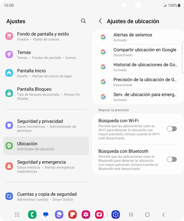 Pulsa Precisión de la ubicación de G...