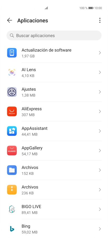 Pulsa la app deseada.