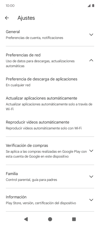 Pulsa Actualizar aplicaciones automáticamente.