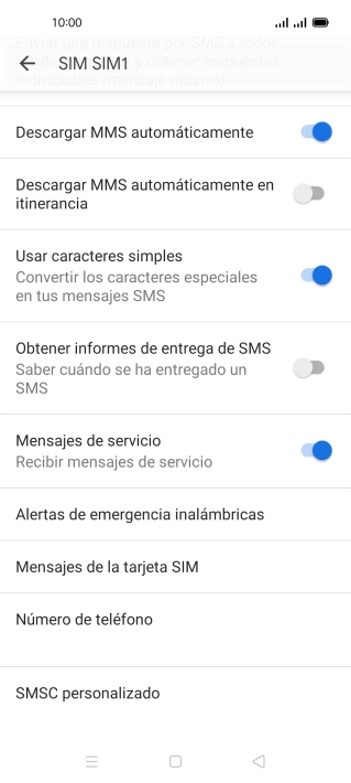 Pulsa SMSC personalizado.