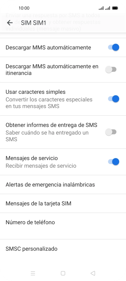 Pulsa SMSC personalizado.