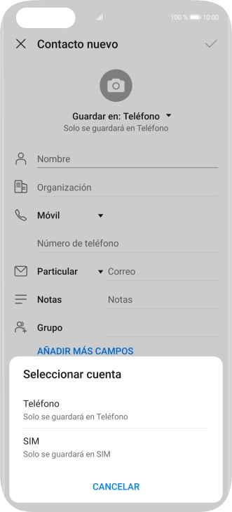 Pulsa Teléfono.