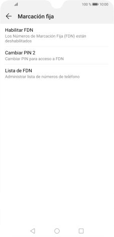 Pulsa Habilitar FDN.