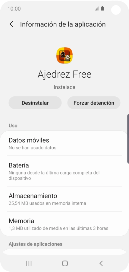 Pulsa Almacenamiento.