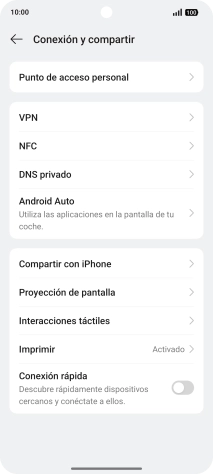 Pulsa Punto de acceso personal.