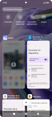 Para cerrar una sola aplicación en ejecución, desliza el dedo hacia la derecha sobre la aplicación deseada.