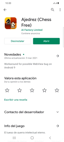 Pulsa la tecla de inicio para terminar y regresar a la pantalla de inicio.